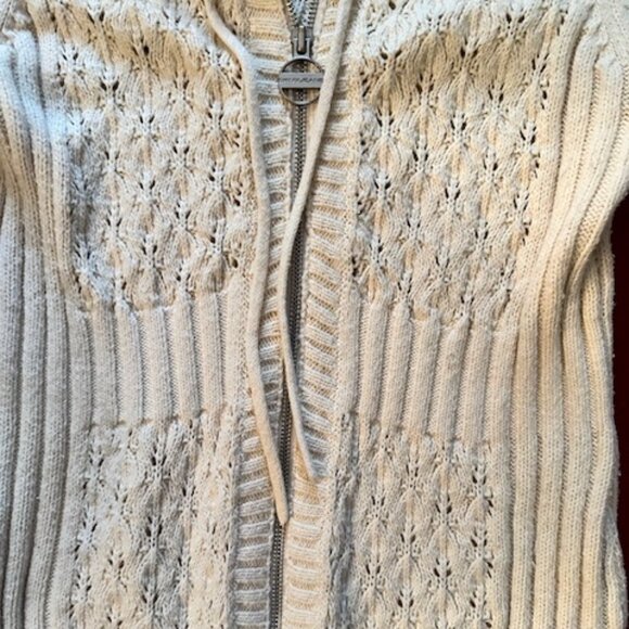 Y2K DKNY Jeans Zip Up Knit Hoodie - Sz M - Picture 8 of 14